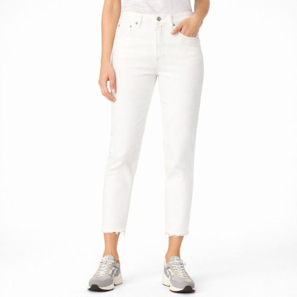 MOTHER Insider Crop Step Fray Jeans  White– Size 25 – New